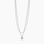 Load image into Gallery viewer, Girocollo con catene e quadrifoglio
