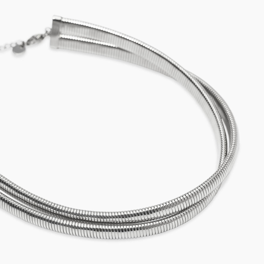 Girocollo con doppia catena tubogas