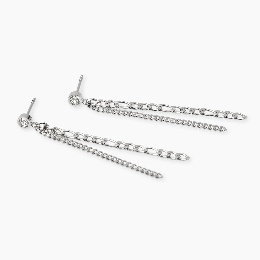 Orecchini con cristallo e catene