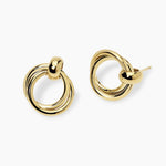 Load image into Gallery viewer, Orecchini dorati con doppio cerchio
