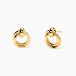 Load image into Gallery viewer, Orecchini dorati con doppio cerchio

