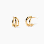 Load image into Gallery viewer, Orecchini dorati con semicerchi
