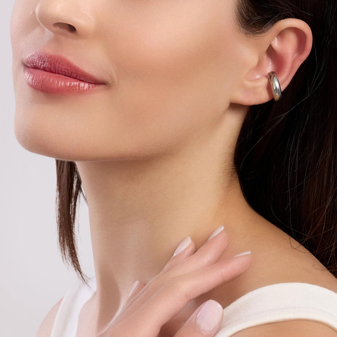 Orecchino ear cuff in acciaio