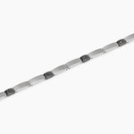 Load image into Gallery viewer, Bracciale in acciaio con elementi neri
