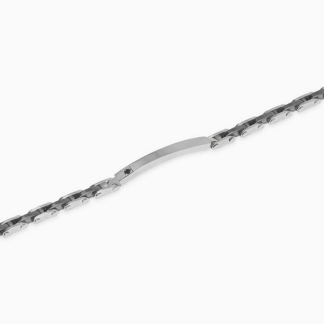 Bracciale con piastra e inserti in ceramica