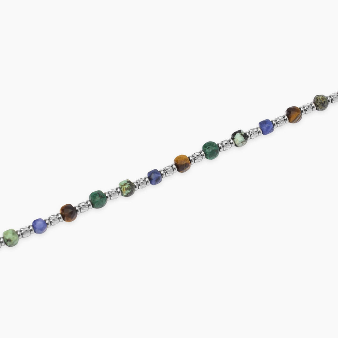 Kidult Bracciale in acciaio con pietre multicolor 831141