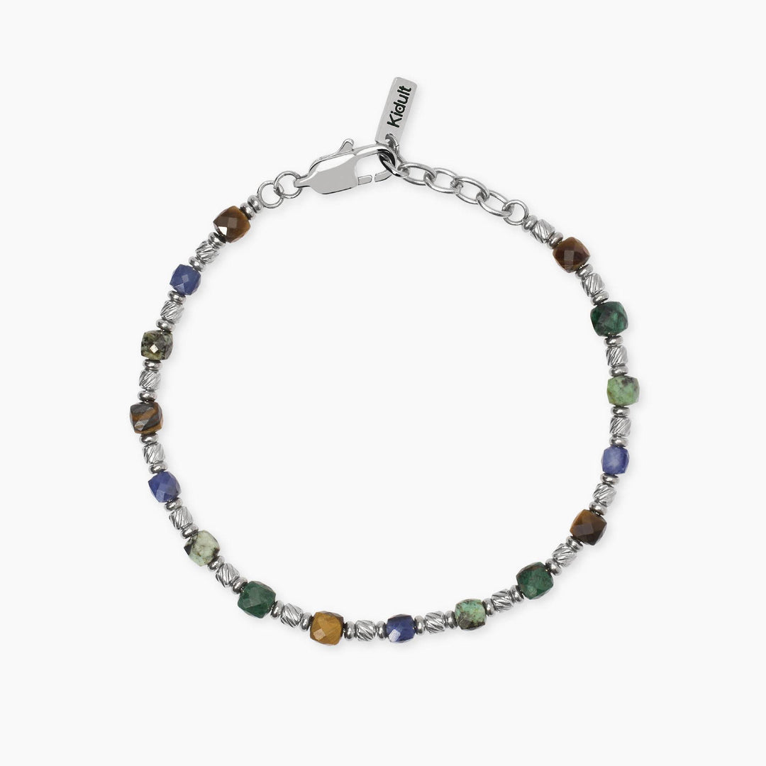 Kidult Bracciale in acciaio con pietre multicolor 831141