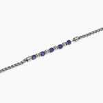 Load image into Gallery viewer, Bracciale in acciaio e sodalite blu

