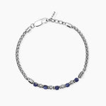 Load image into Gallery viewer, Bracciale in acciaio e sodalite blu
