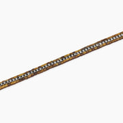 Bracciale acciaio con nylon e occhio di tigre