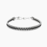 Load image into Gallery viewer, Kidult Bracciale con catene veneziane in acciaio e pelle 831133