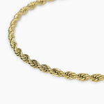 Load image into Gallery viewer, Bracciale con catena corda in acciaio dorato
