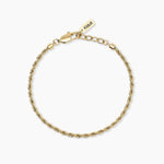 Load image into Gallery viewer, Bracciale con catena corda in acciaio dorato
