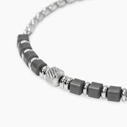 Bracciale in acciaio ed ematite