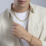 Load image into Gallery viewer, Collana dorata con catena groumette
