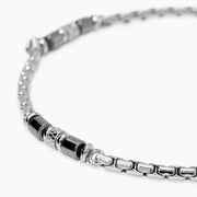 Bracciale in acciaio e ematite