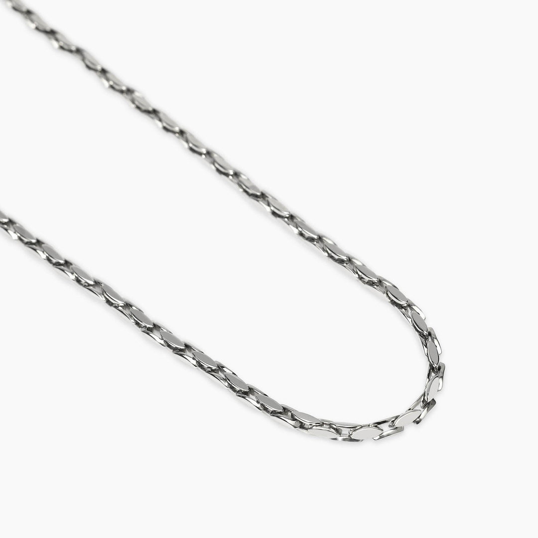 Collana con catena fancy in acciaio
