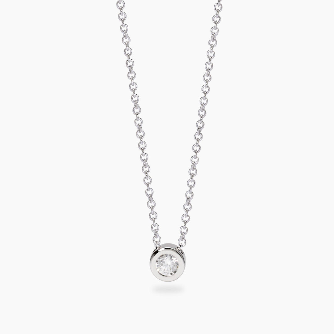 Mabina Girocollo con punto luce tondo in diamante lab-grown 553806