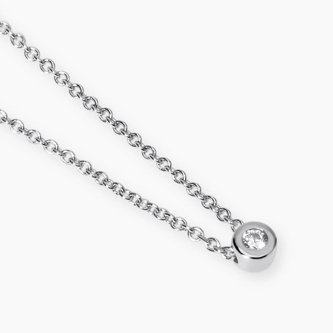 Mabina Girocollo con punto luce tondo in diamante lab-grown 553808