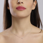 Load image into Gallery viewer, Mabina Girocollo con punto luce tondo in diamante lab-grown 553808