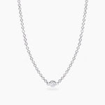 Load image into Gallery viewer, Mabina Collana con punto luce tondo in diamante lab-grown 553813
