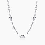 Load image into Gallery viewer, Mabina Collana con punti luce in diamanti lab-grown 553815
