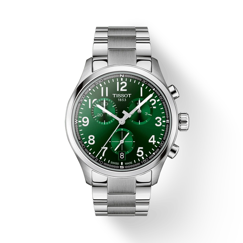 Tissot Chrono L 42mm T116.417.11.092.00 - bracciale e cassa acciaio - quadrante verde con datario e cronografo