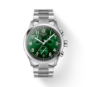 Tissot Chrono L 42mm T116.417.11.092.00 - bracciale e cassa acciaio - quadrante verde con datario e cronografo