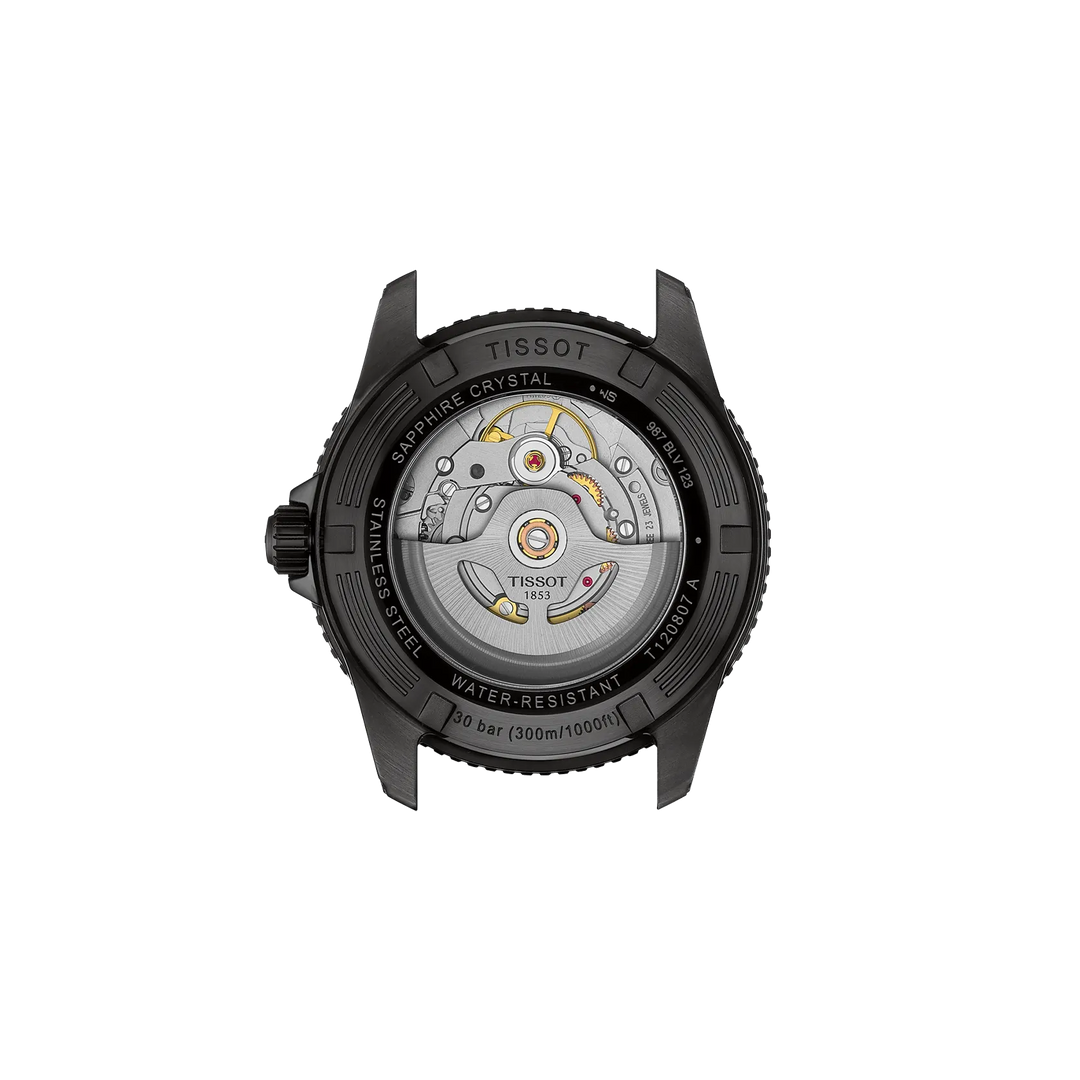 Tissot Seastar 1000 T120.807.33.051.00 - completamente nero con datario - fondello
