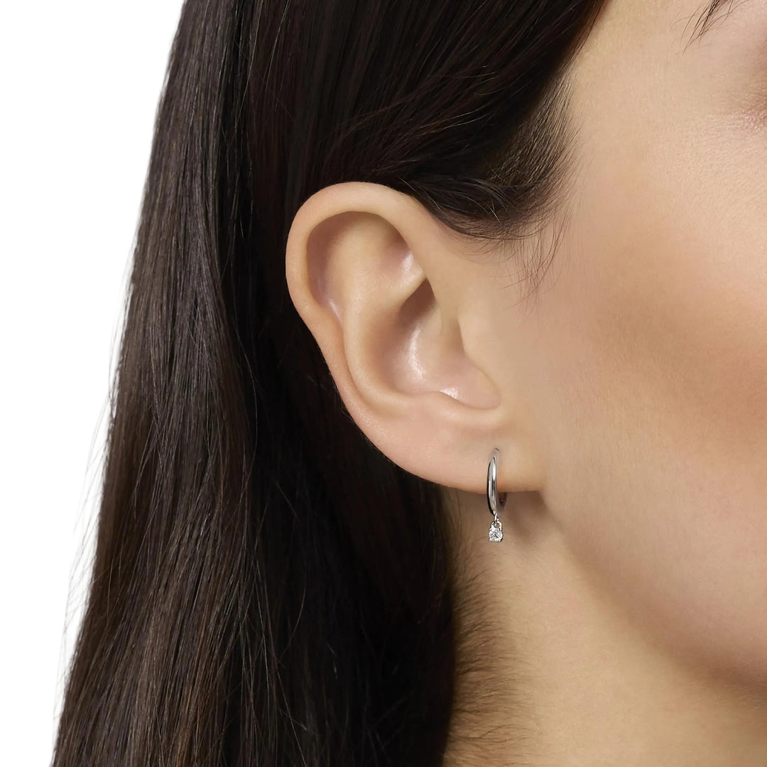 Mabina Orecchini a cerchio con pendente in diamante lab-grown 563895