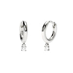 Load image into Gallery viewer, Mabina Orecchini a cerchio con pendente in diamante lab-grown 563895