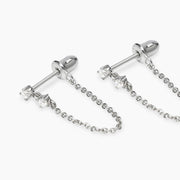 Mabina Orecchini a lobo con catena e diamanti 563897