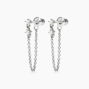 Mabina Orecchini a lobo con catena e diamanti 563897