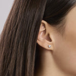 Load image into Gallery viewer, Mabina Orecchini a lobo tondi con diamanti lab-grown 563905