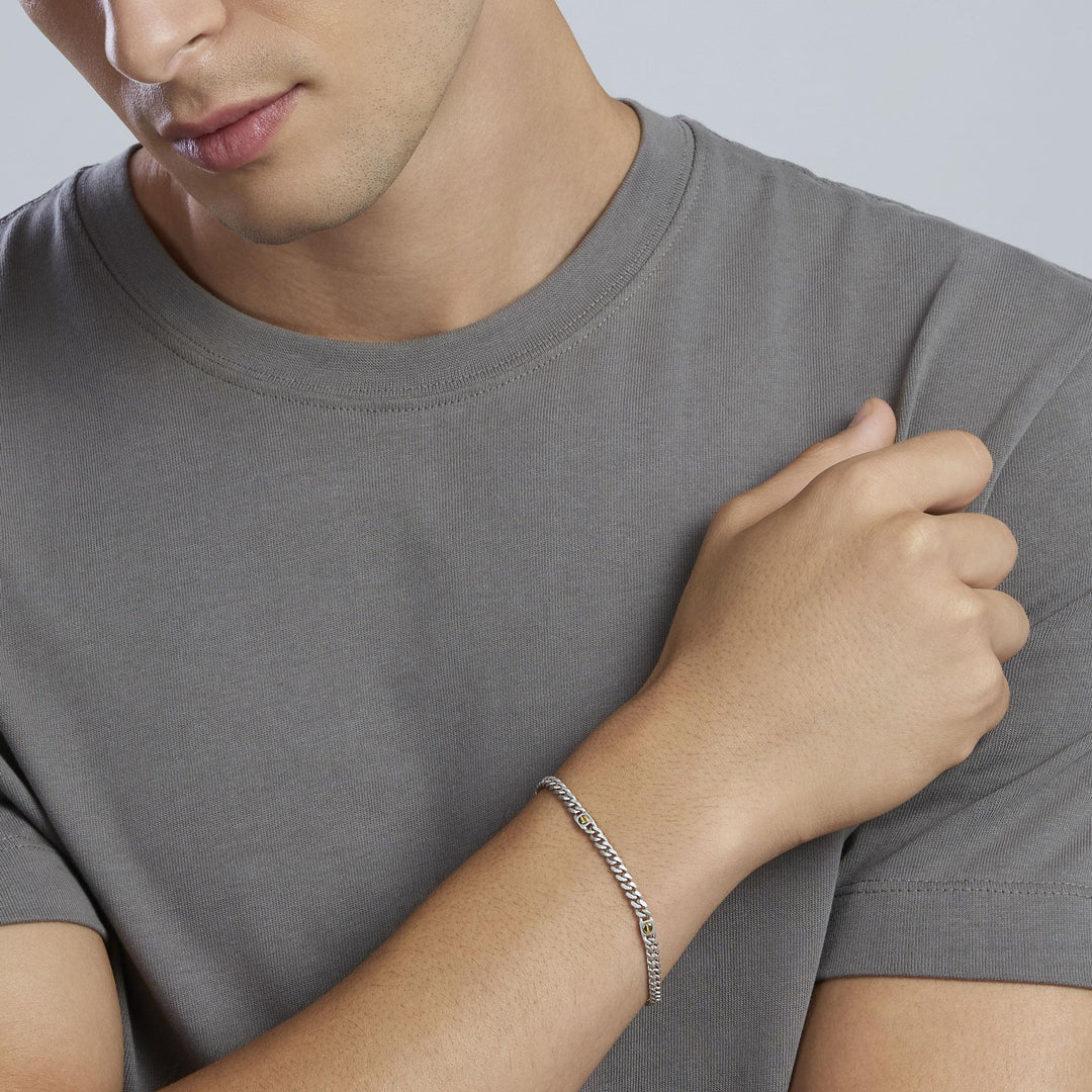 Mabina Bracciale regolabile con catena groumette e viti 534080