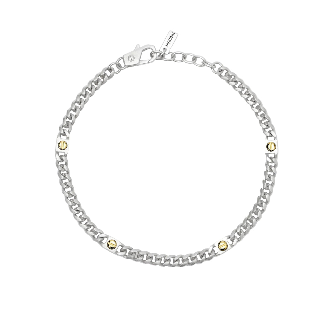 Mabina Bracciale regolabile con catena groumette e viti 534080