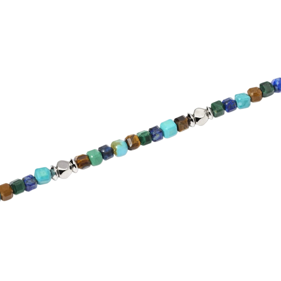 Mabina Bracciale regolabile in argento con pietre multicolor 534092