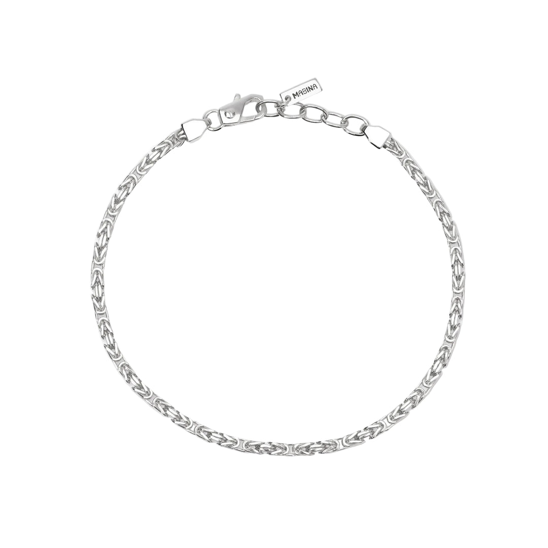 Mabina Bracciale da uomo in argento con catena bizantina 534093