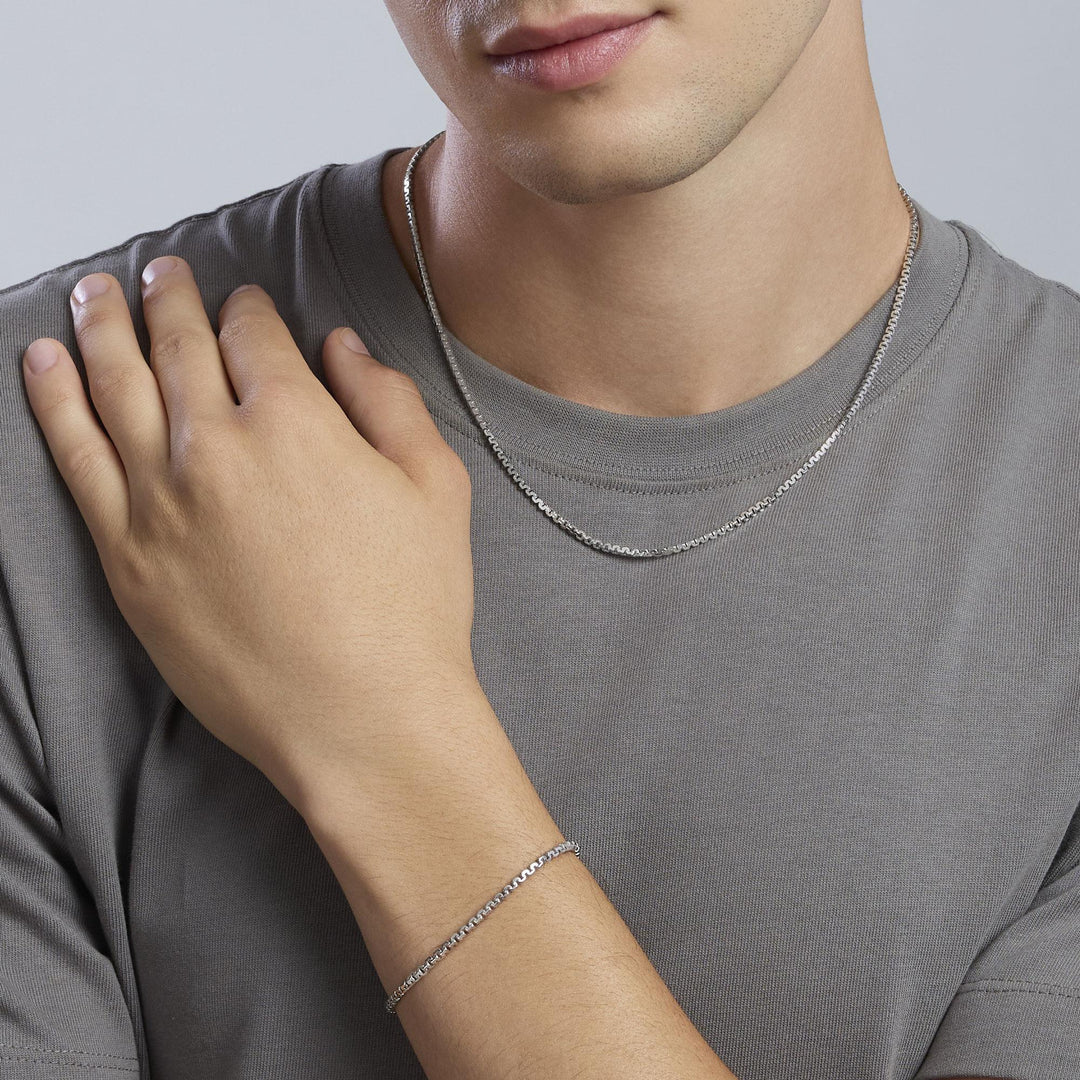 Mabina Collana argento con maglia greca 553823