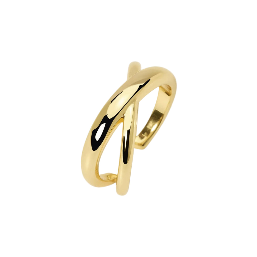 Mabina Anello intrecciato in argento dorato 523493