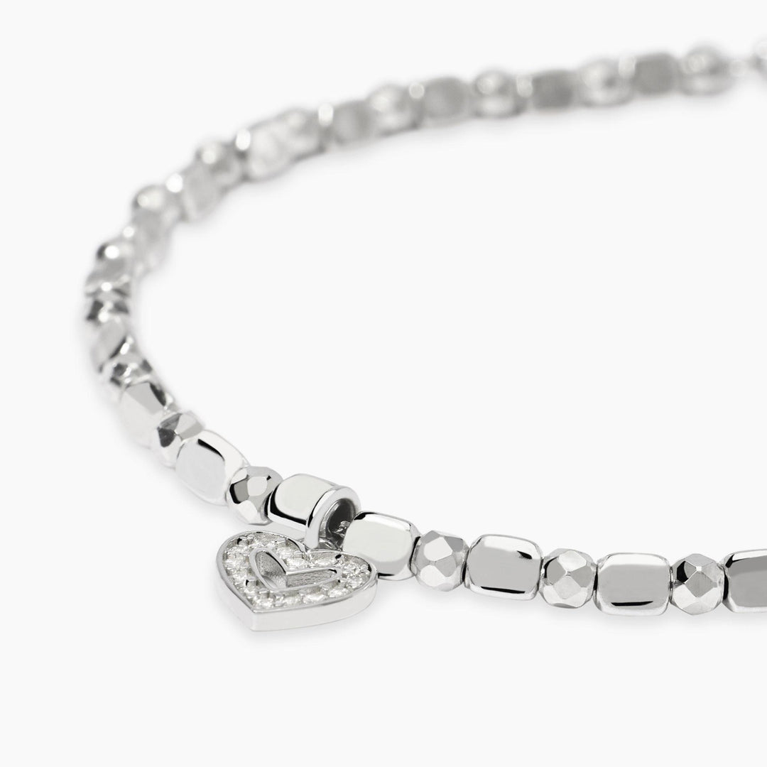 Mabina Bracciale con sfere e ciondolo cuore 534097