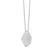 Mabina Girocollo in argento con foglia in pavé di zirconi 553829