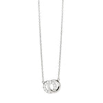 Load image into Gallery viewer, Mabina Girocollo in argento con doppio cerchio e zirconi 553833