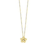 Load image into Gallery viewer, Mabina Girocollo in argento dorato con fiore e zircone 553834