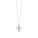 Load image into Gallery viewer, Mabina Girocollo in argento con croce in zirconi bianchi 553835