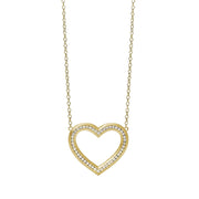 Mabina Girocollo in argento dorato con cuore e zirconi 553849