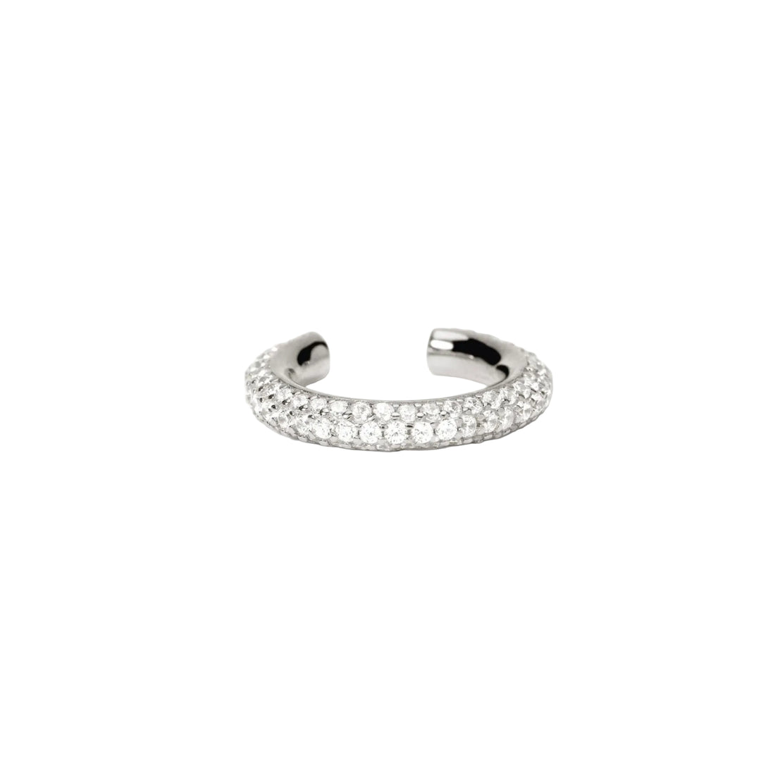 Mabina Orecchino ear cuff in argento con zirconi 563912