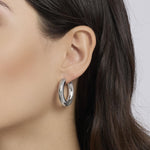 Load image into Gallery viewer, Mabina Orecchini a cerchio piatto in argento 563917