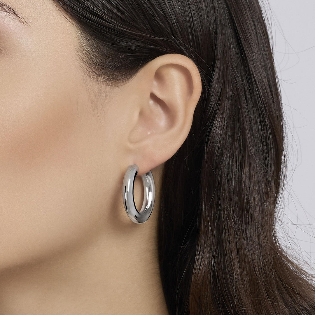 Mabina Orecchini a cerchio piatto in argento 563917