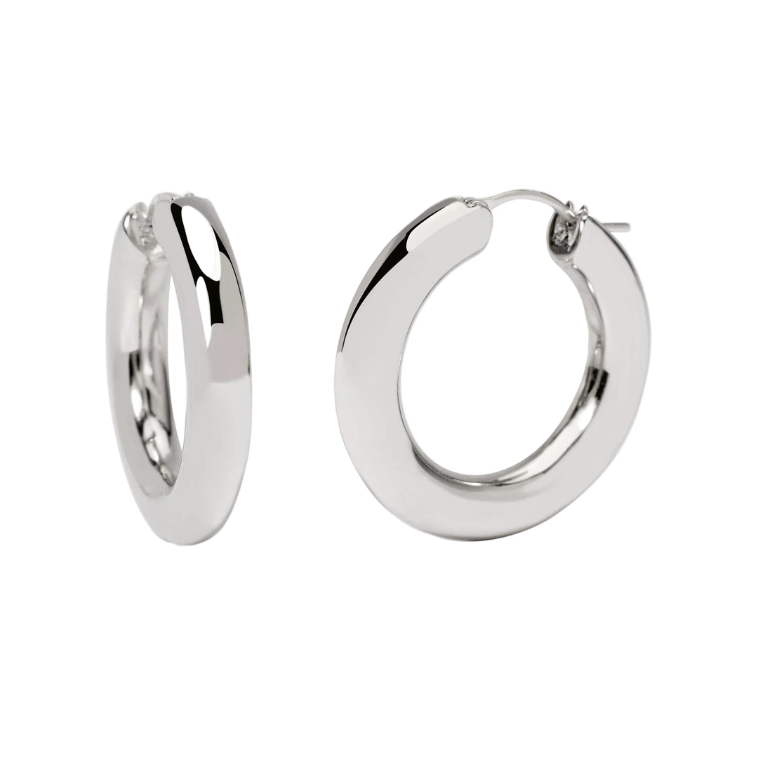 Mabina Orecchini a cerchio piatto in argento 563917